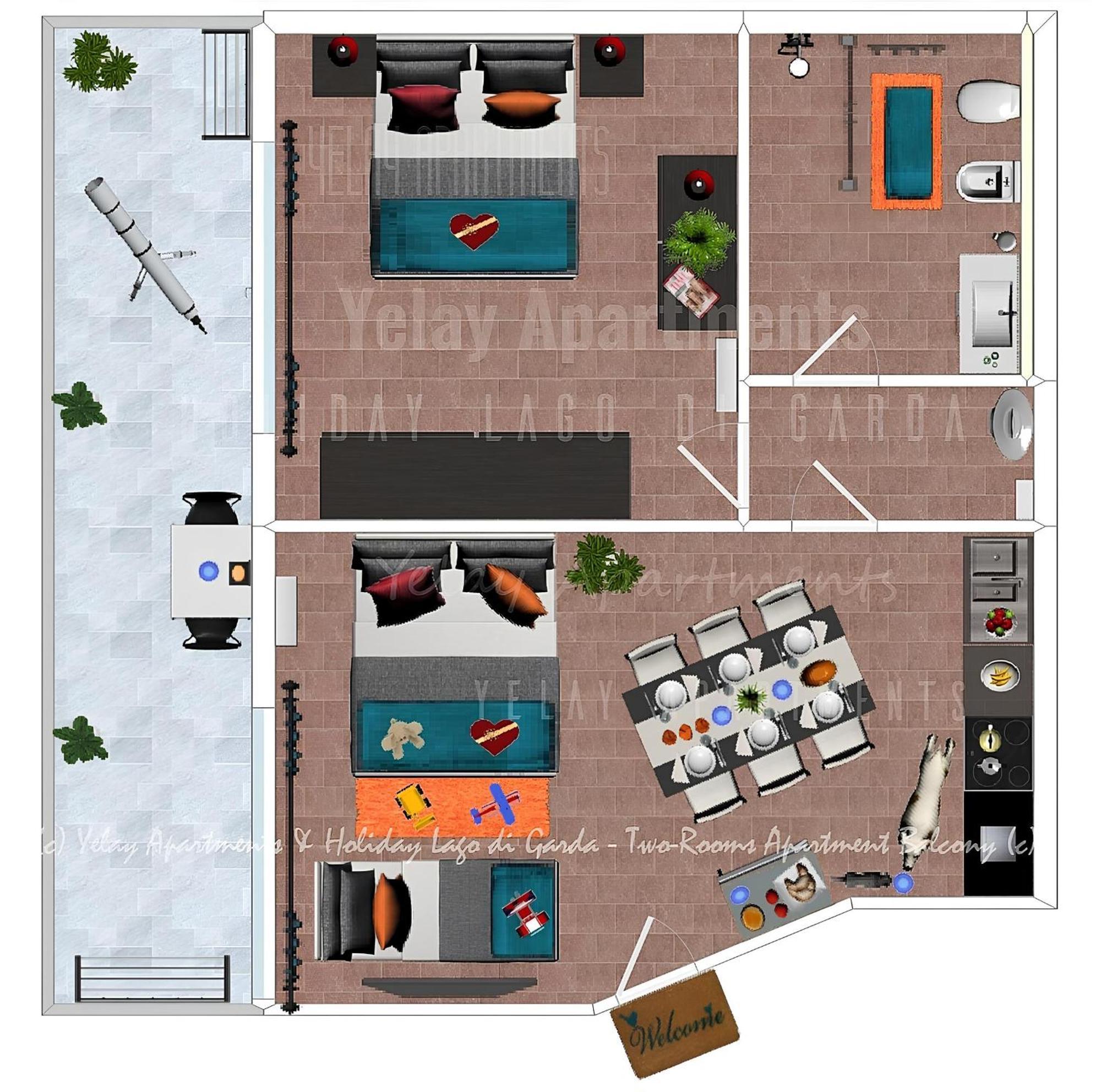 Yelay Apartments&Holiday Lago di Garda Raffa Bagian luar foto